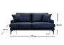 Atelier Del Sofa Papira Sofá de 2 plazas - Azul marino